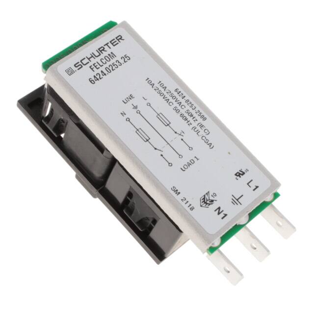 6424.0253.25 SCHURTER Inc.  Moduli di ingresso alimentazione (PEM)